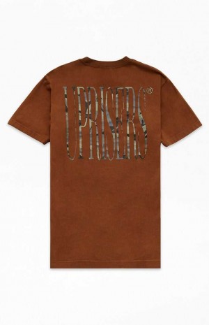 T-shirt PacSun UPRISERS I See You Homme Marron | 863142EPB