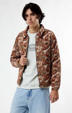 Vestes PacSun Jacquard Paisley Gas Homme Marron | 920471OMY