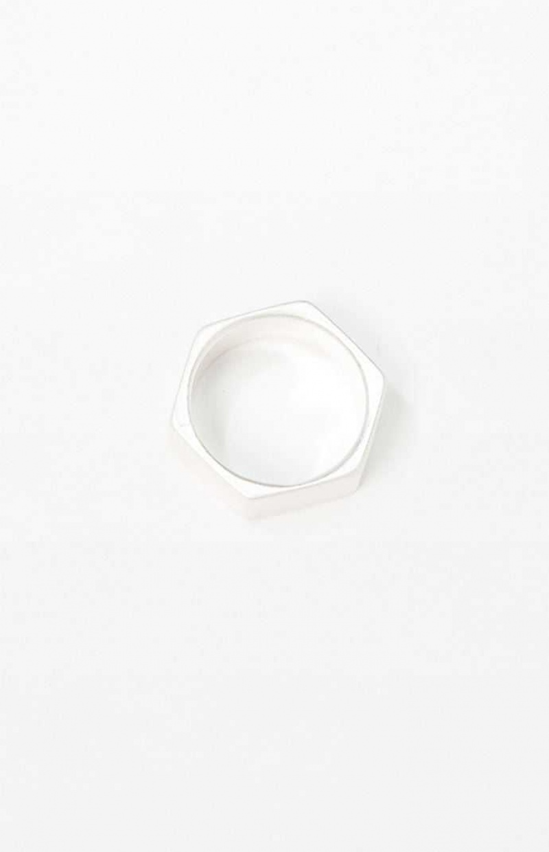 Bague PacSun Screw Homme Argent | 027856ERW