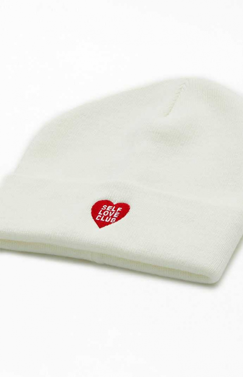 Bonnet PacSun Heart Femme Blanche | 598372ARU