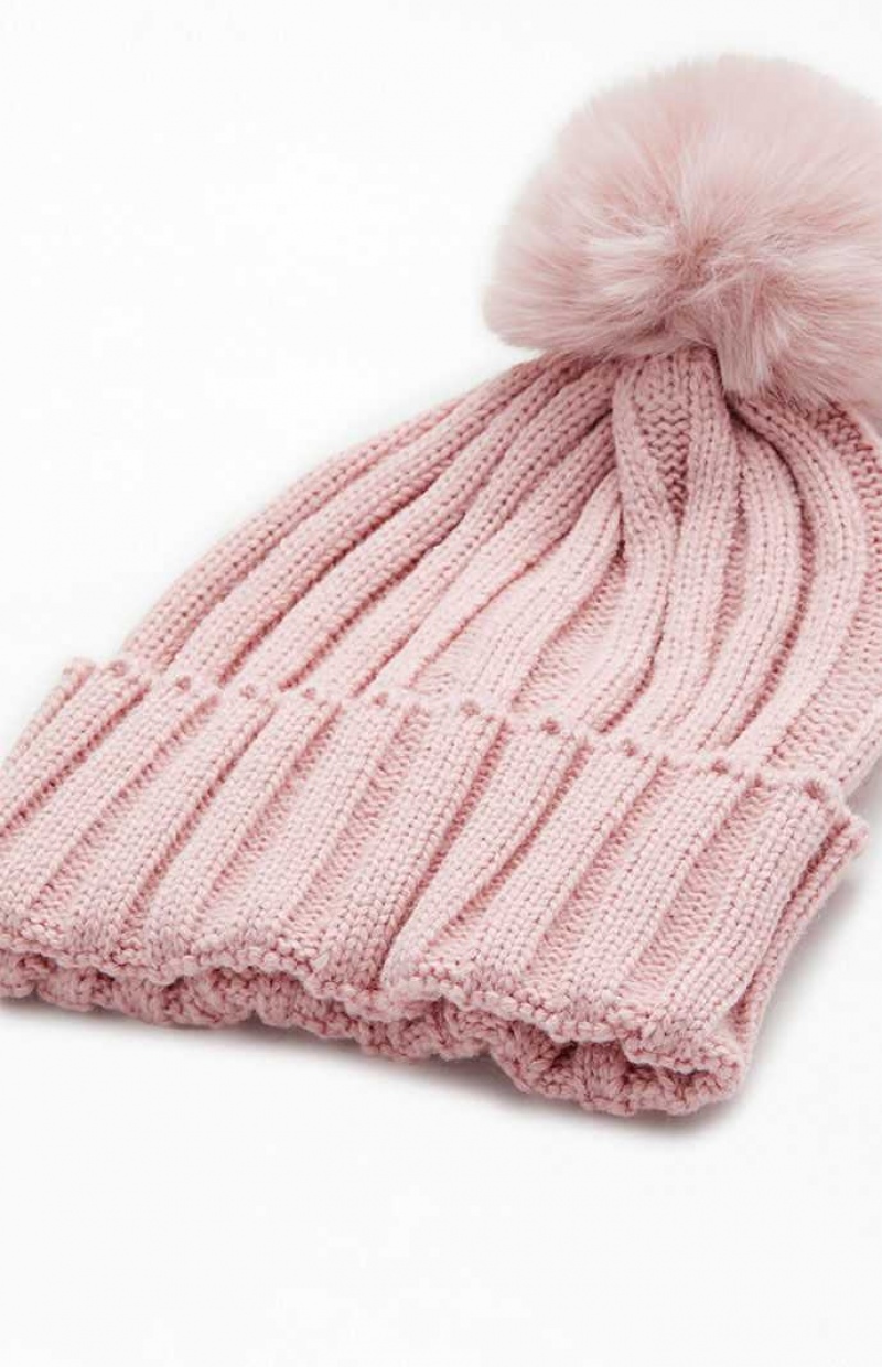 Bonnet PacSun Pom Pom Femme Violette | 143509GPY