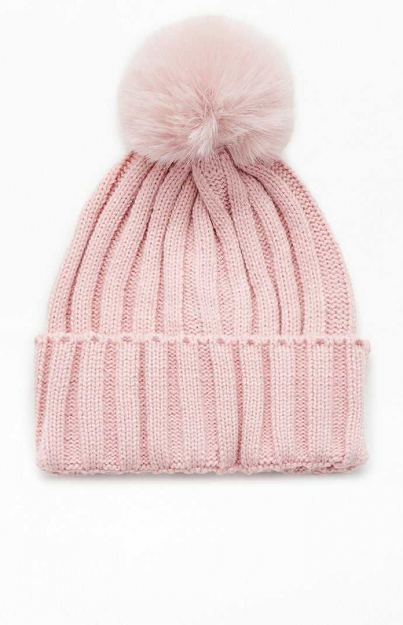 Bonnet PacSun Pom Pom Femme Violette | 143509GPY