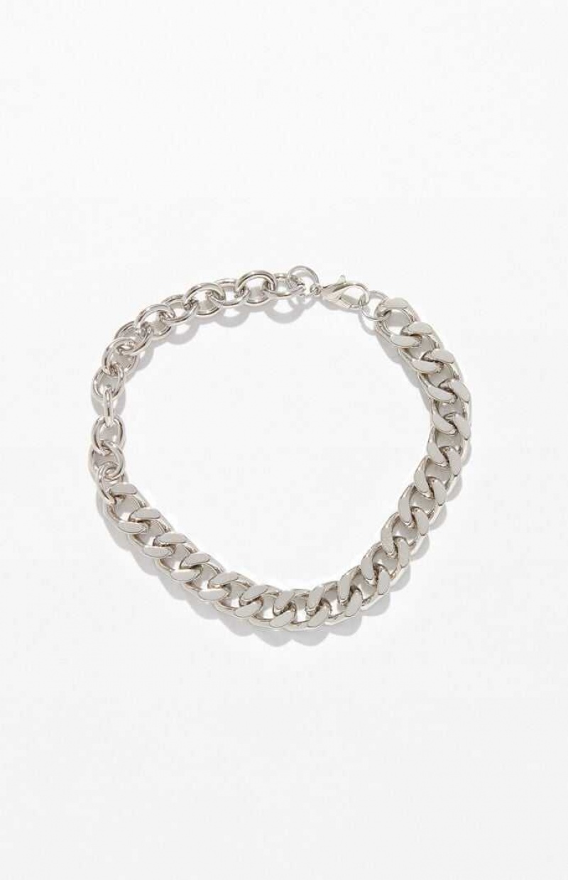 Bracelets PacSun Curb Chain Homme Argent | 586749LBJ