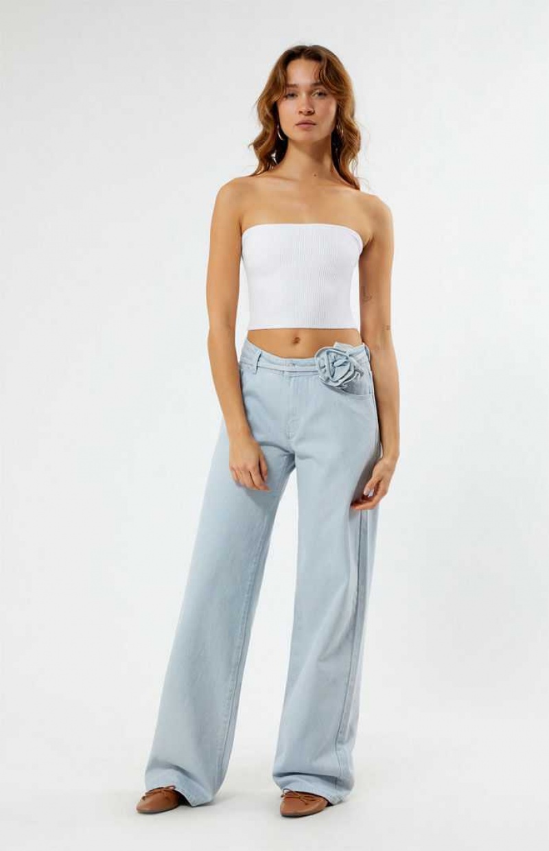 Chandails PacSun Basic Tube Femme Blanche | 437891GXU