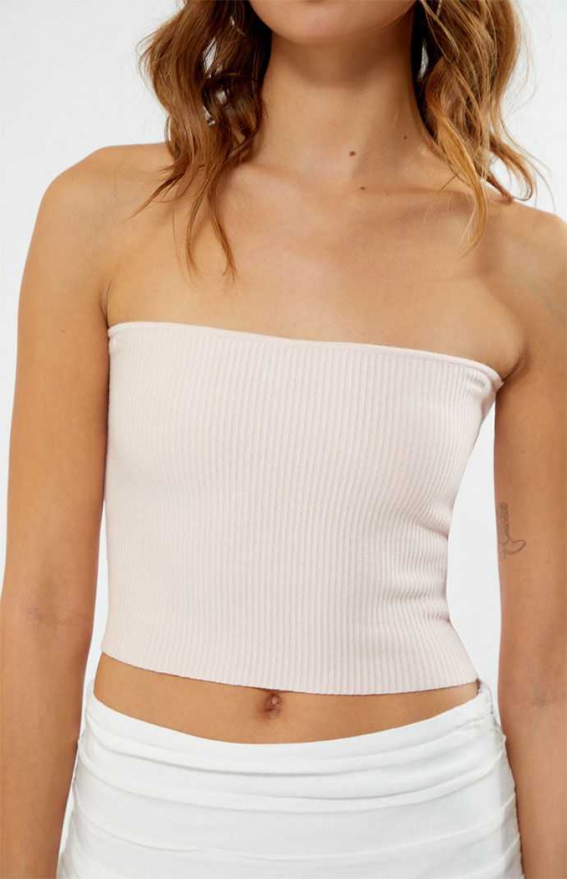 Chandails PacSun Basic Tube Femme Rose Clair | 490815AWL