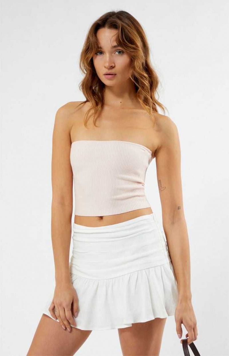 Chandails PacSun Basic Tube Femme Rose Clair | 490815AWL