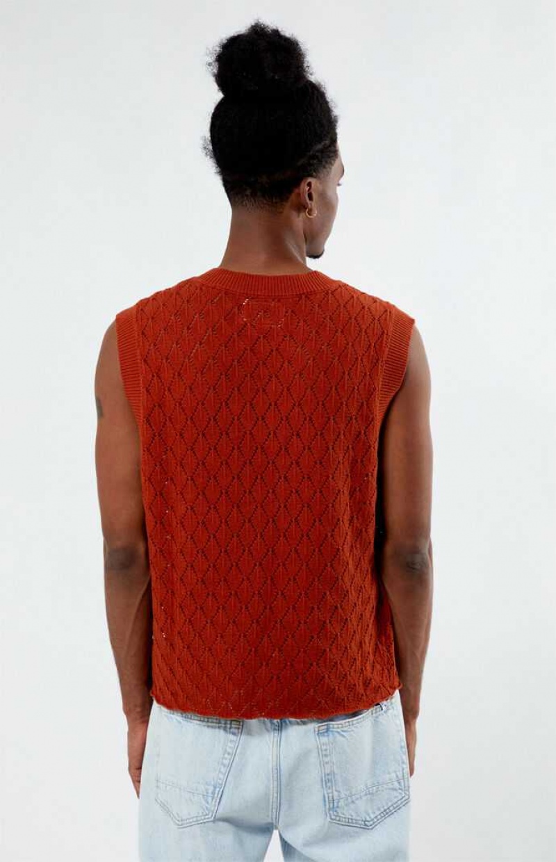 Chandails PacSun Burnt Orange Homme Orange | 342098EYW