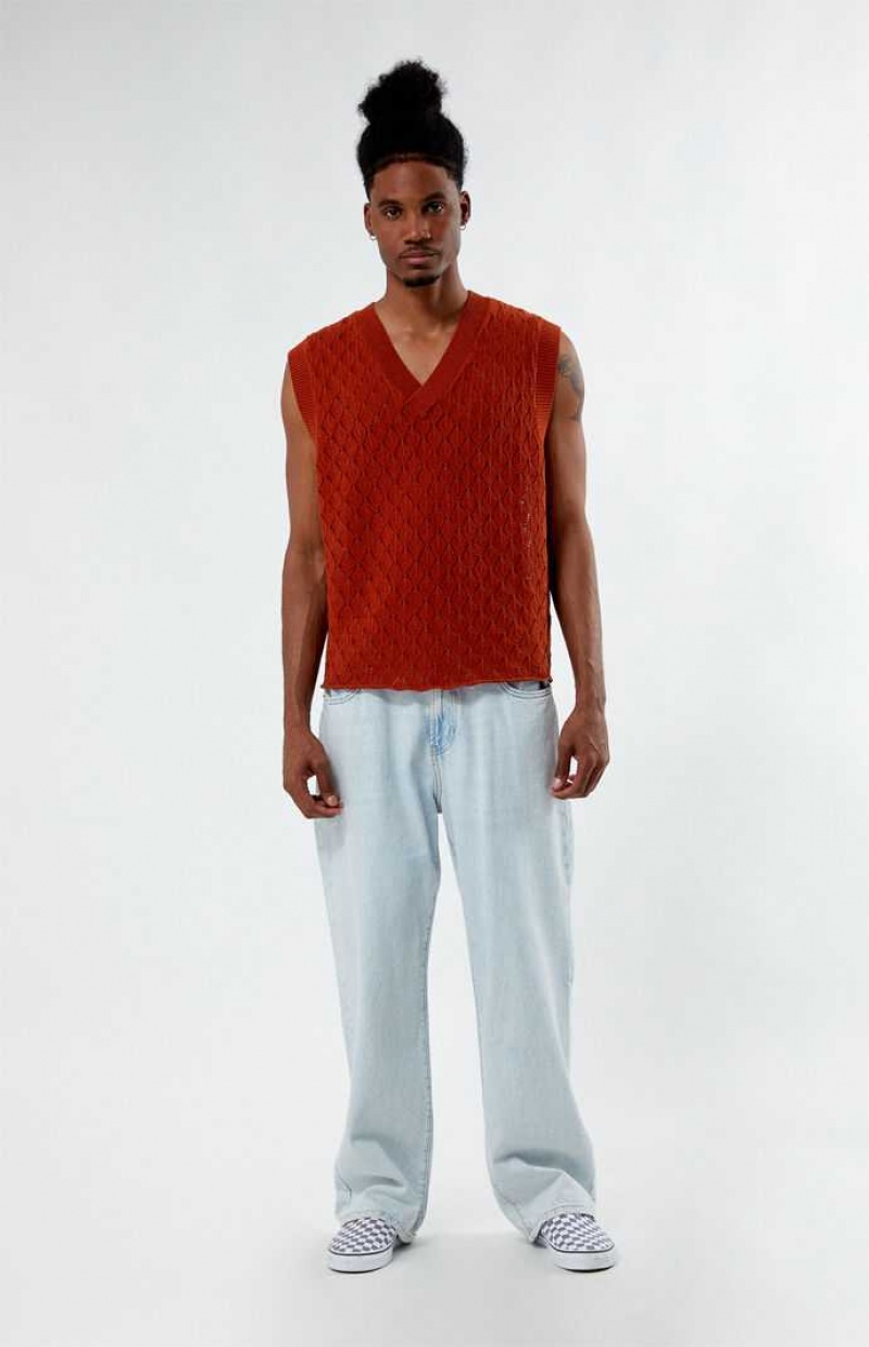 Chandails PacSun Burnt Orange Homme Orange | 342098EYW