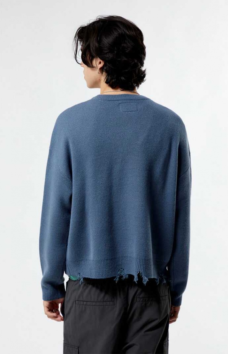 Chandails PacSun LA Landscapes Homme Bleu | 039415WGP