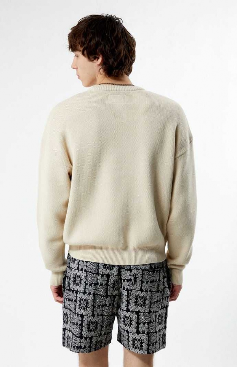 Chandails PacSun Los Angeles Crew Neck Homme Blanche | 102679JZQ