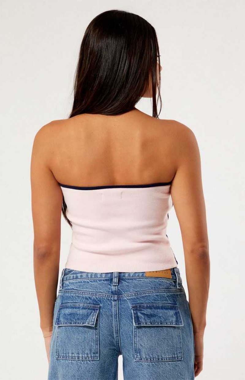 Chandails PacSun Nickie Sport Tube Femme Rose Clair | 917236AOL