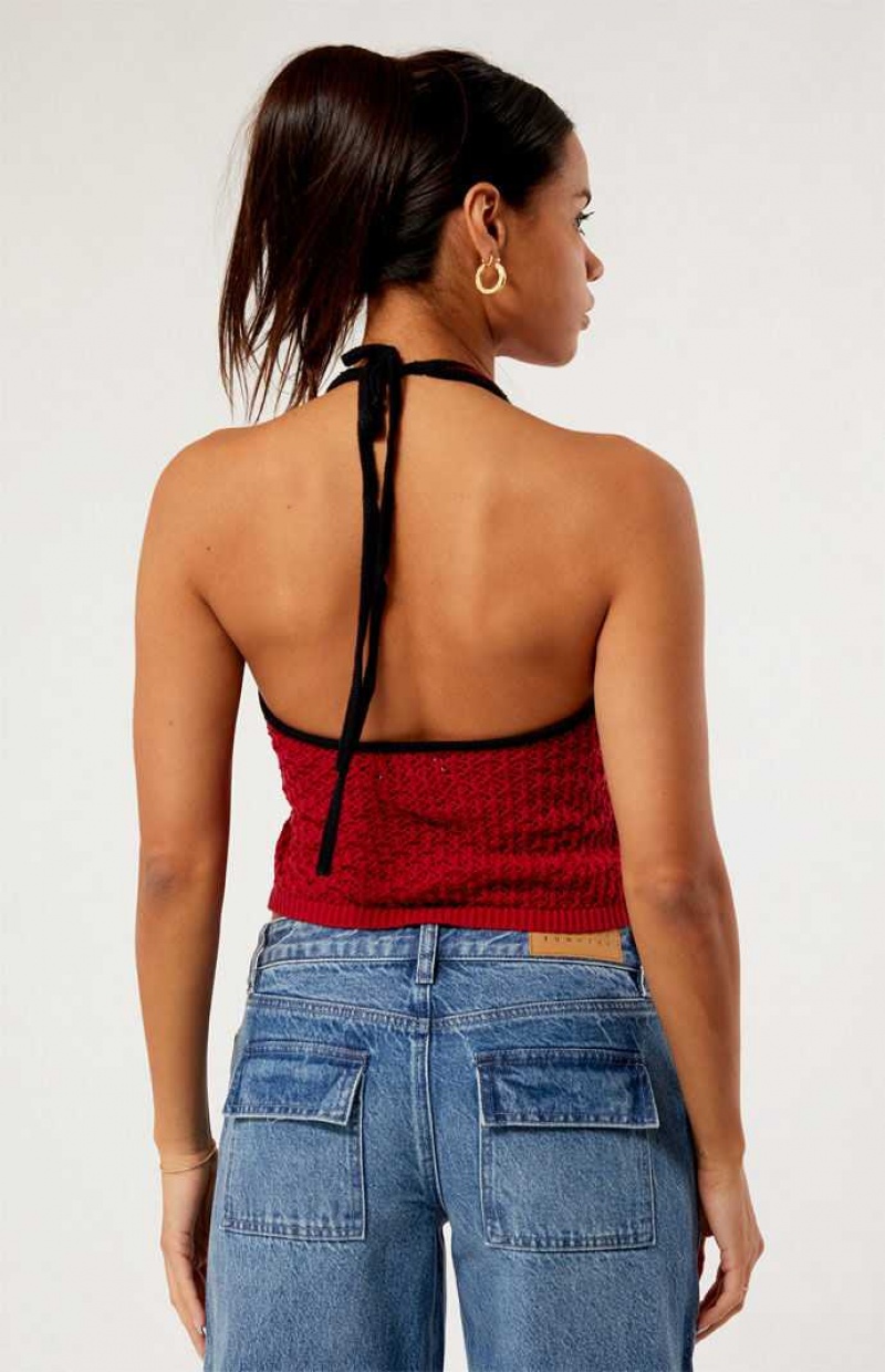 Chandails PacSun Payton Femme Rouge | 945380APH