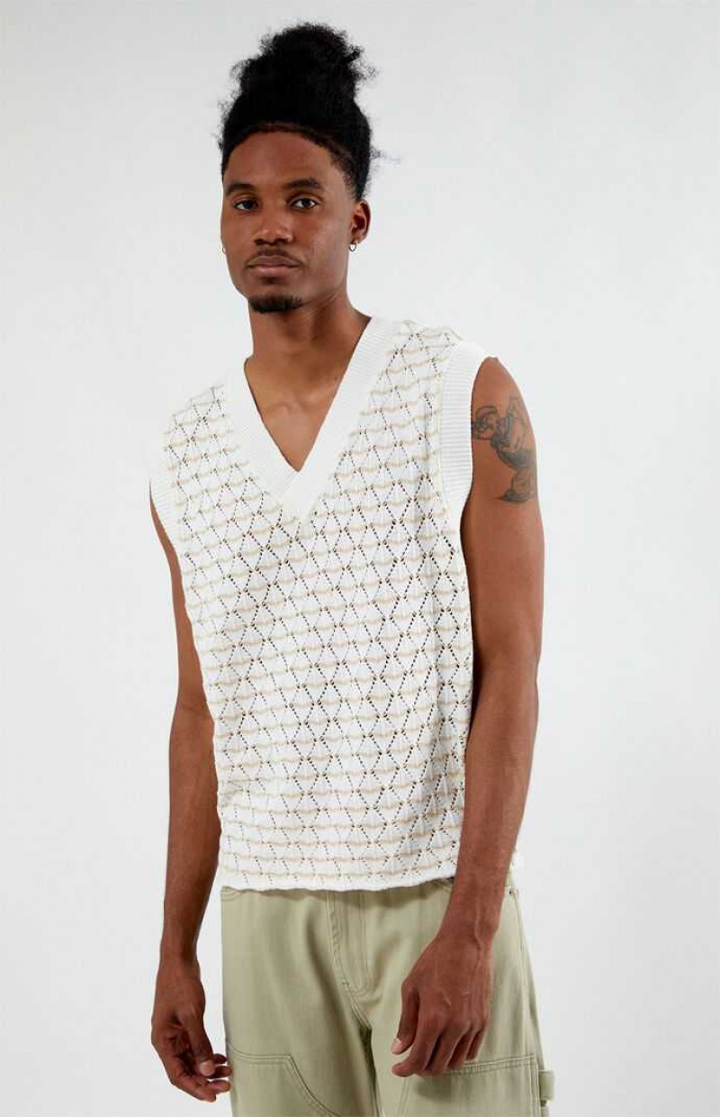 Chandails PacSun Pull Homme Blanche | 231584YPQ