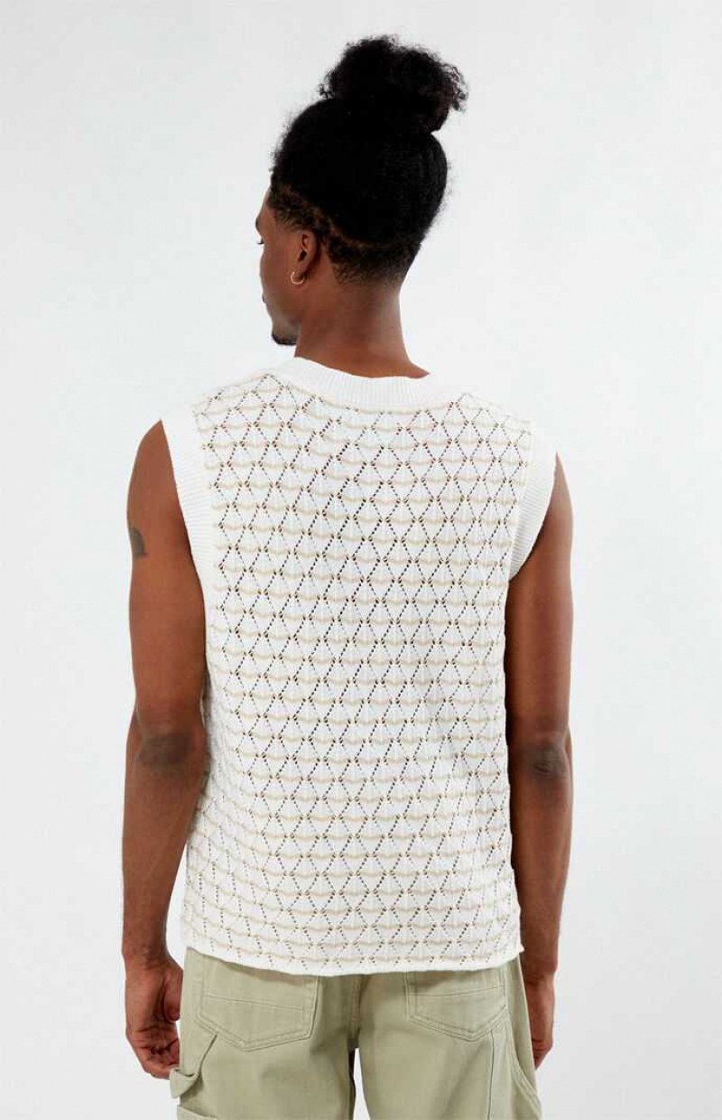 Chandails PacSun Pull Homme Blanche | 231584YPQ