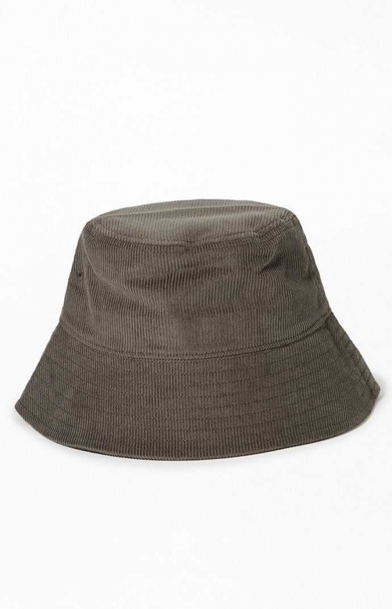 Chapeau PacSun Corduroy Bucket Femme Vert | 981065CRT