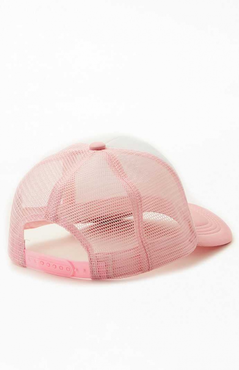 Chapeau PacSun Good Energy Trucker Snapback Femme Rose | 568471EWQ