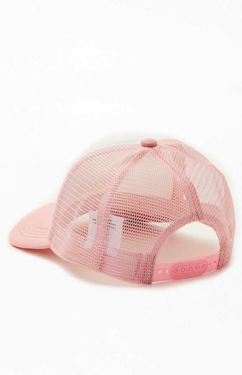 Chapeau PacSun Good Energy Trucker Snapback Femme Rose | 568471EWQ