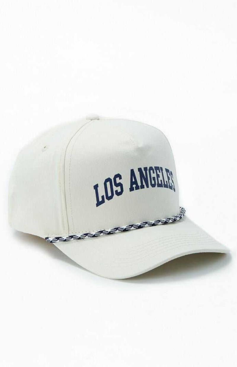 Chapeau PacSun Los Angeles Collegiate Snapback Femme Blanche | 273546MUG