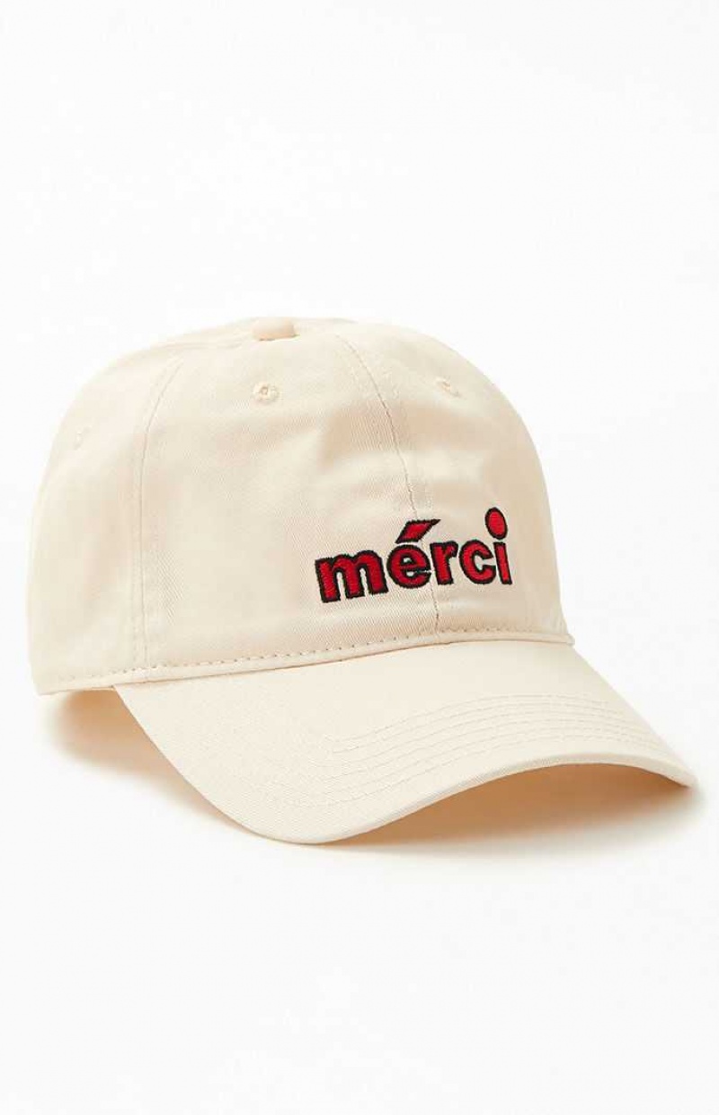 Chapeau PacSun Merci Dad Femme Blanche | 564827JGH