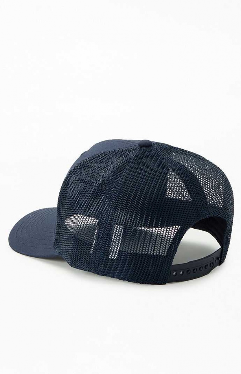 Chapeau PacSun Wavy Wellness Trucker Femme Bleu Marine | 419527LEN