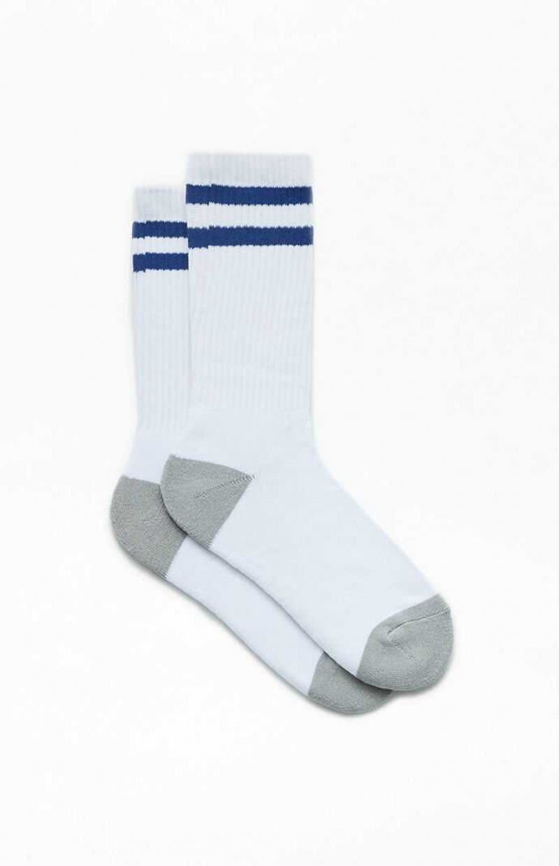 Chaussette PacSun Eco Gym Stripe Crew Homme Bleu Marine | 293574DTL