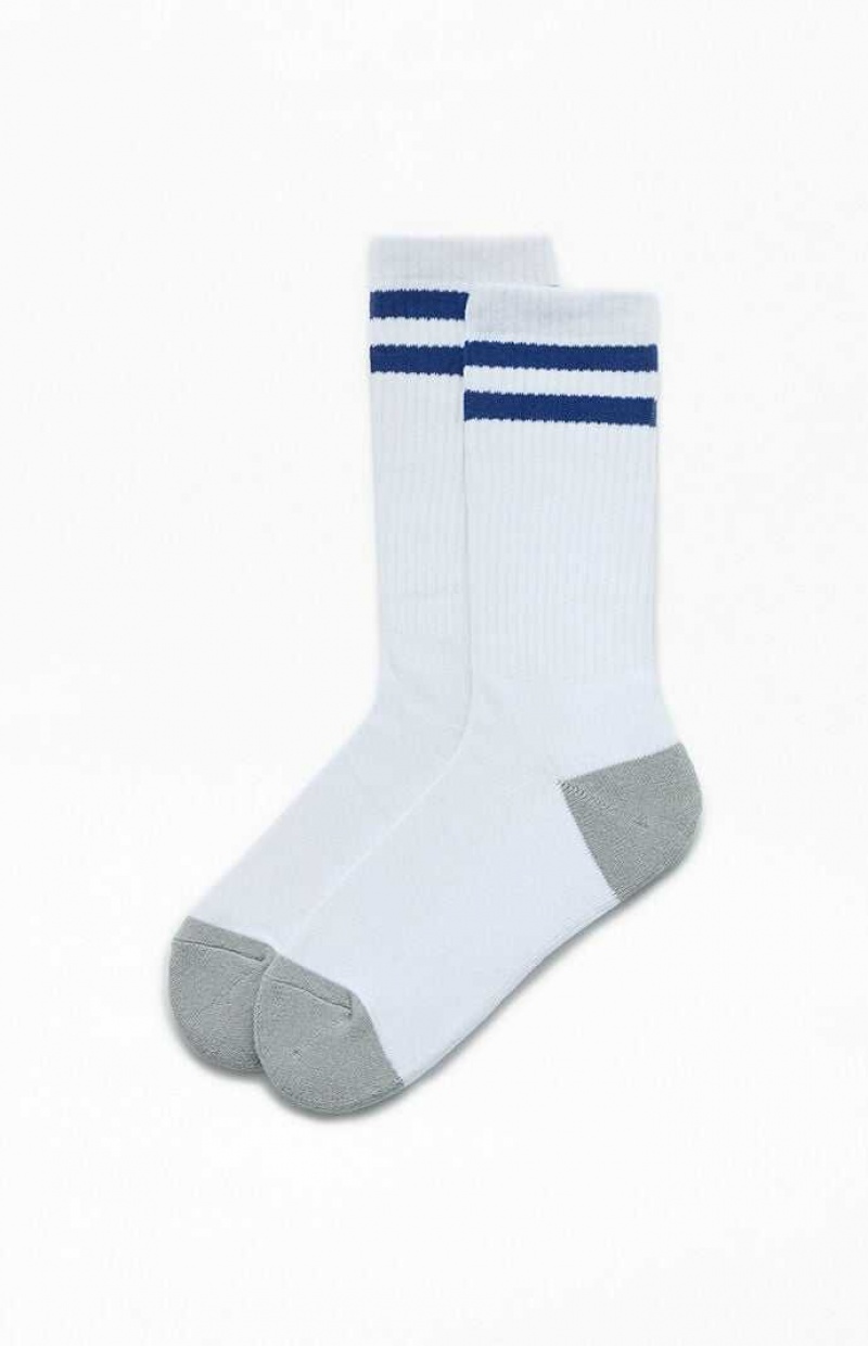 Chaussette PacSun Eco Gym Stripe Crew Homme Bleu Marine | 293574DTL