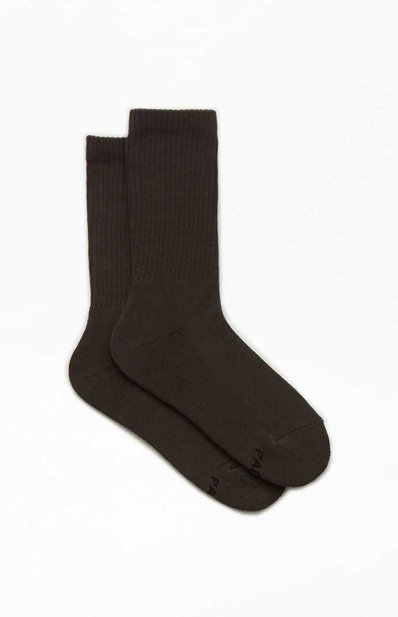 Chaussette PacSun Eco Washed Crew Homme Noir | 604378ECJ