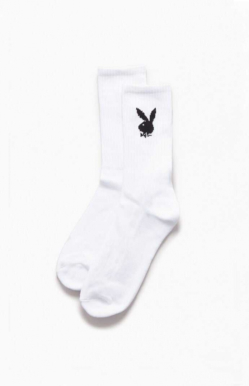 Chaussette PacSun Playboy By Crew Homme Blanche Noir | 256901ENW