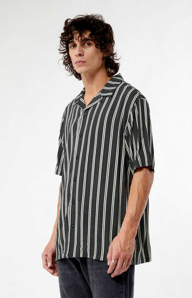 Chemises PacSun Black Viscose Camp Homme Noir | 154287CWT