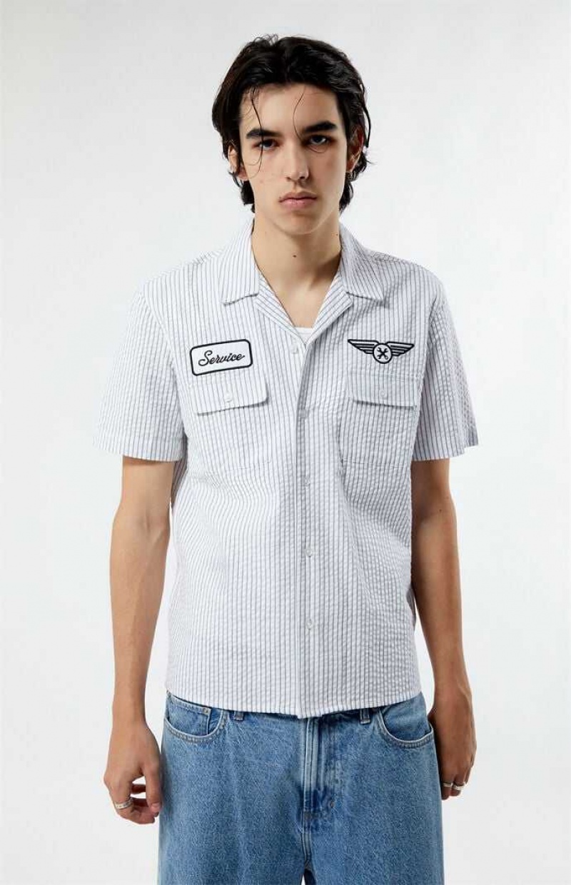 Chemises PacSun Mechanic Camp Homme Blanche | 839456BWI