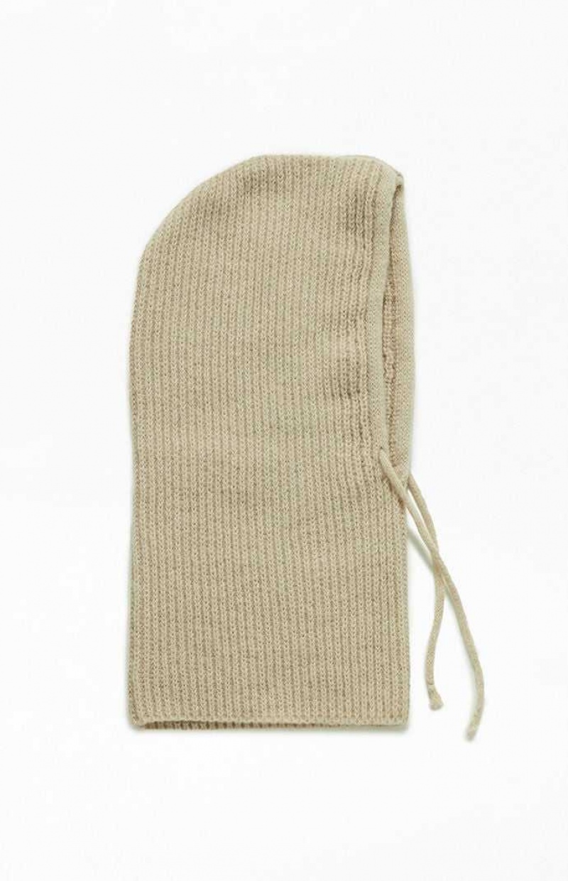 Clips PacSun Nervuré Knit Balaclava Femme OAT | 184327VMP