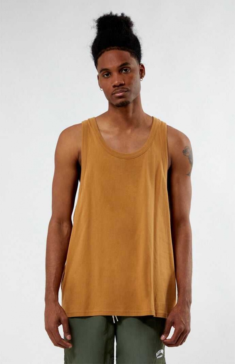 Debardeur PacSun PS Basics Eco Brown Homme Marron | 903856NGL