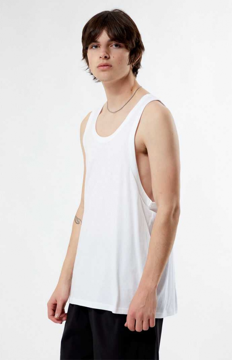 Debardeur PacSun PS Basics Eco Sage Homme Blanche | 637859BHG