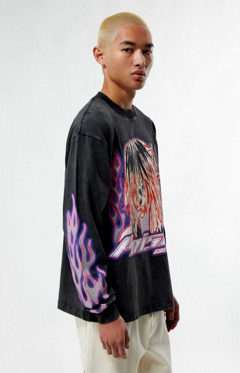 Debardeur PacSun Poison Girl Oversized Long Sleeve Homme Noir | 263901GSH