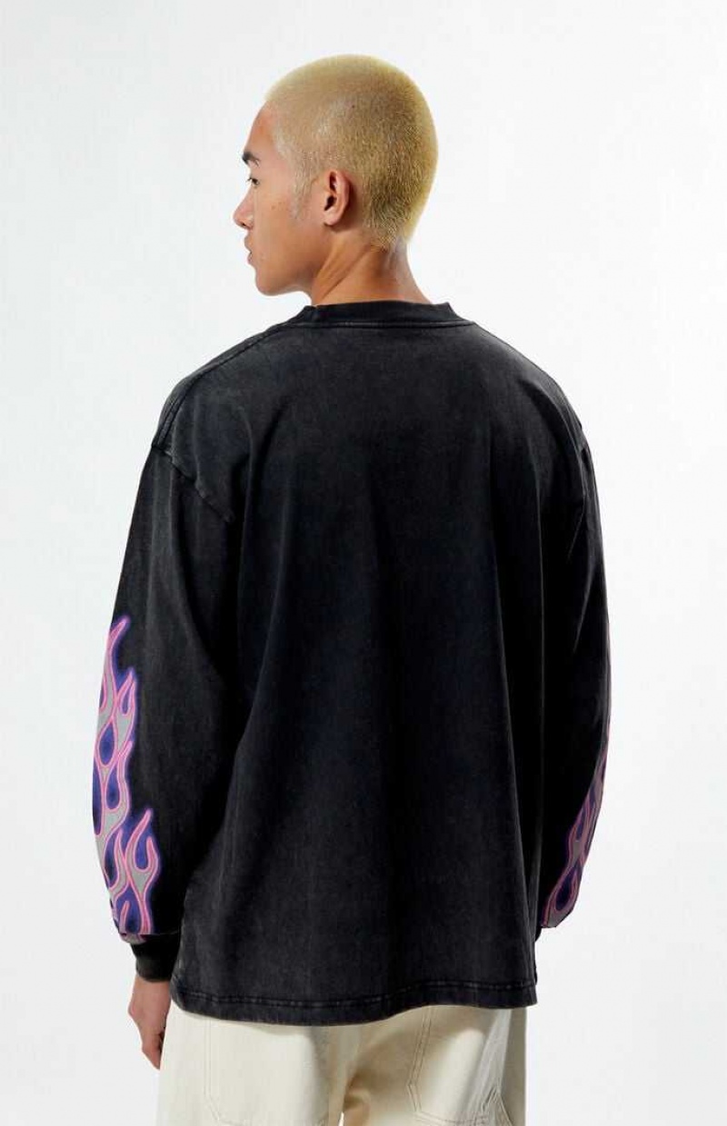 Debardeur PacSun Poison Girl Oversized Long Sleeve Homme Noir | 263901GSH