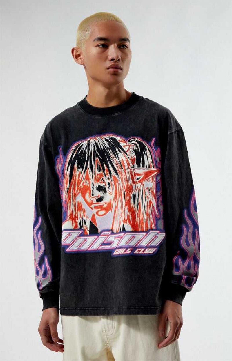 Debardeur PacSun Poison Girl Oversized Long Sleeve Homme Noir | 263901GSH