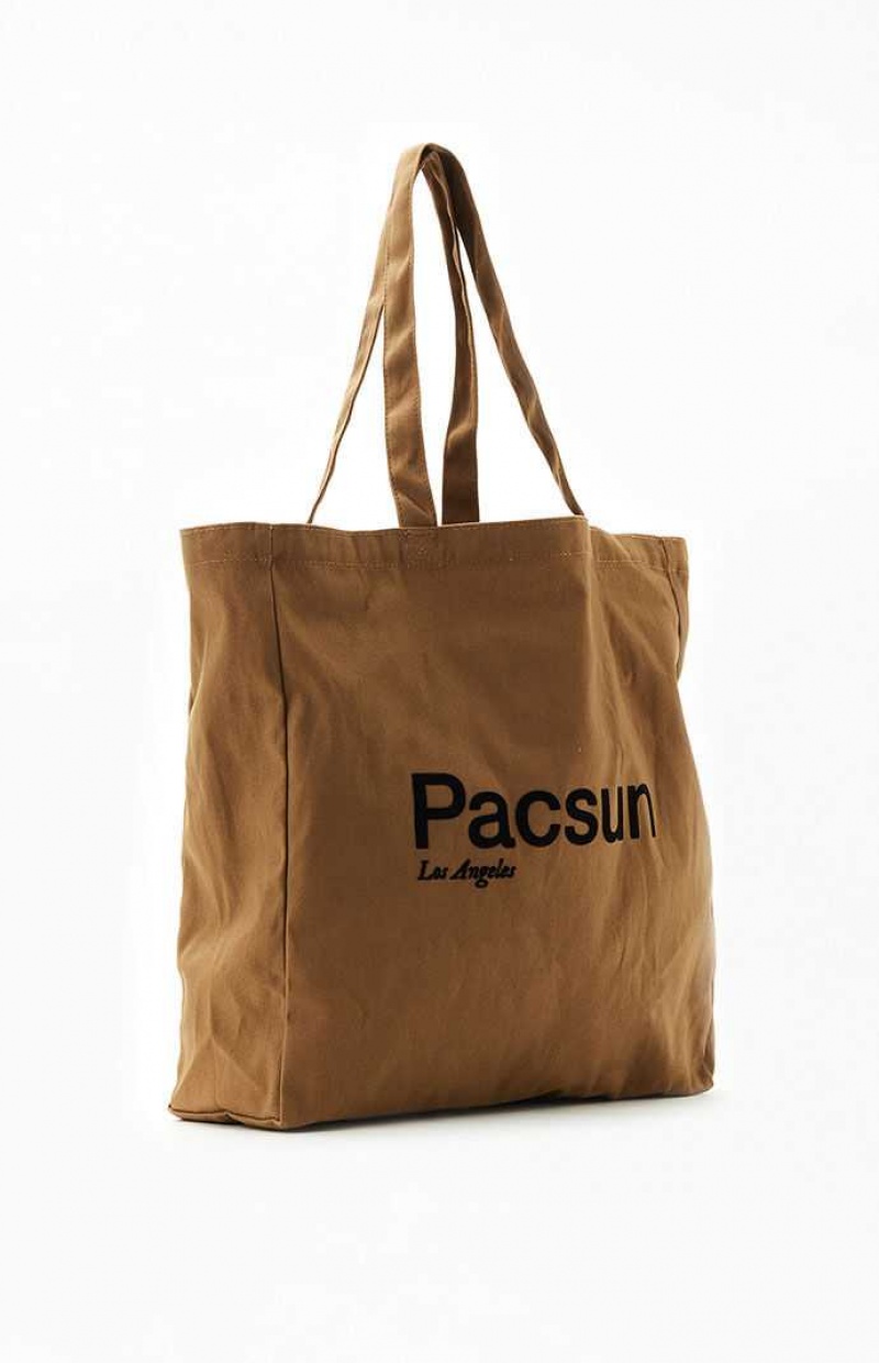 Handbags PacSun Los Angeles Tote Femme Marron | 820574BTD