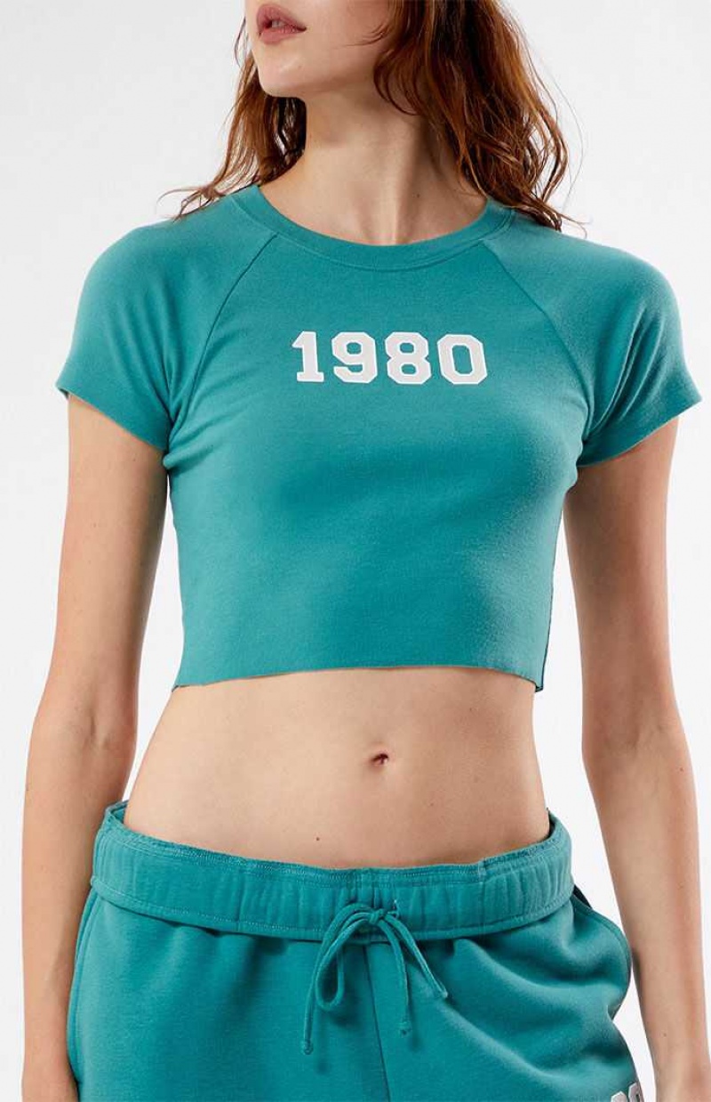 Hauts PacSun 1980 Raglan Femme Vert | 089416QTF