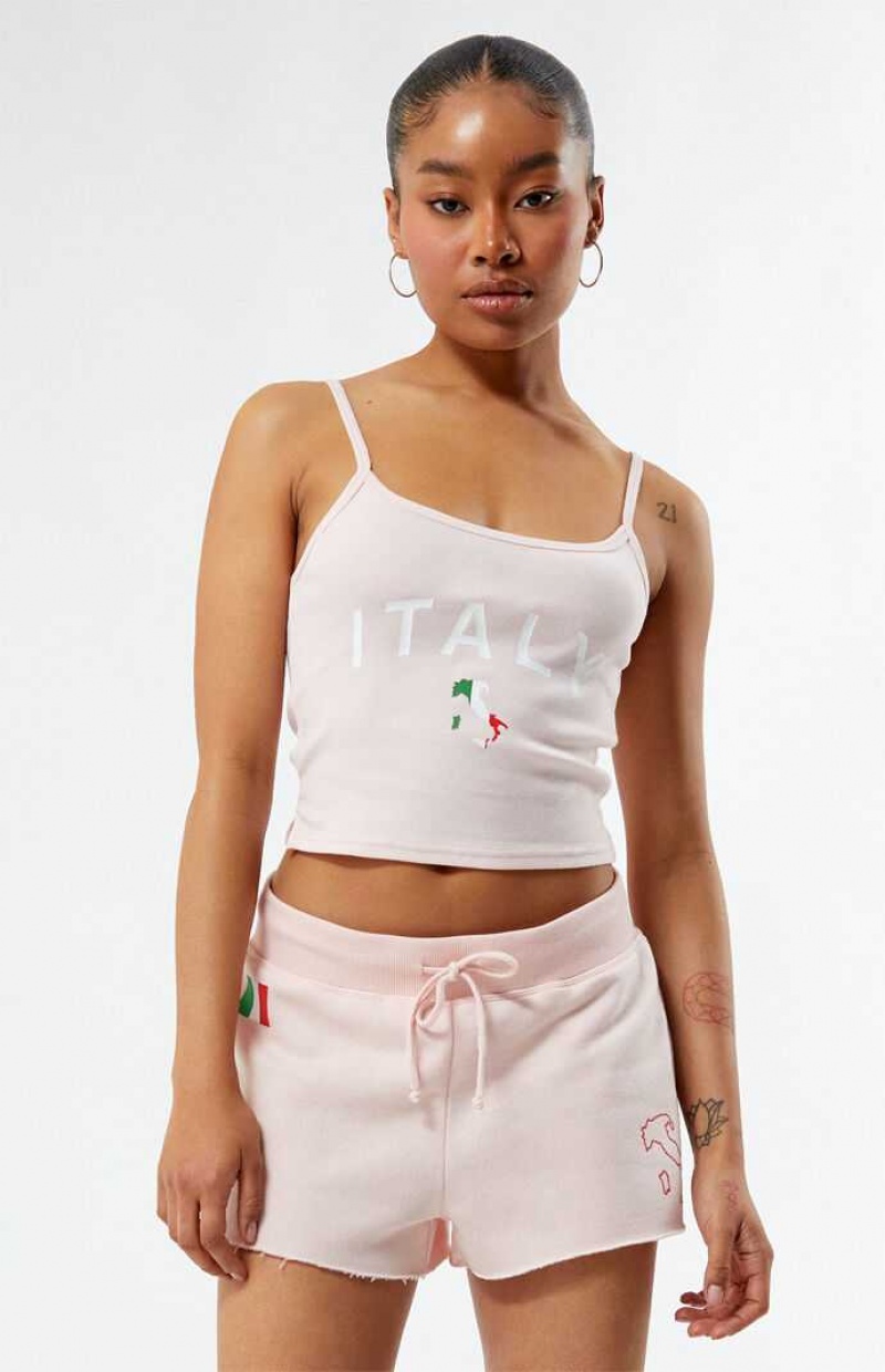 Hauts PacSun Italy Easy Femme Rose Clair | 146872OMH