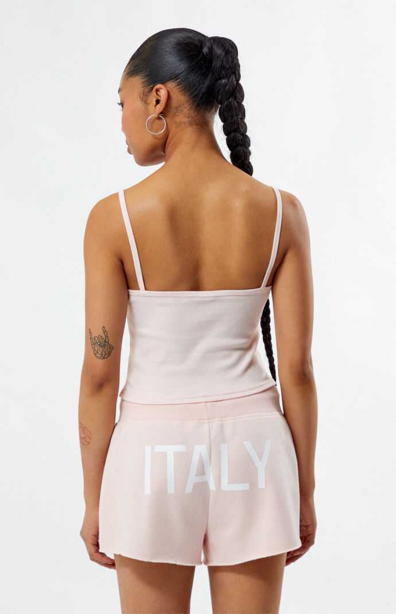 Hauts PacSun Italy Easy Femme Rose Clair | 146872OMH