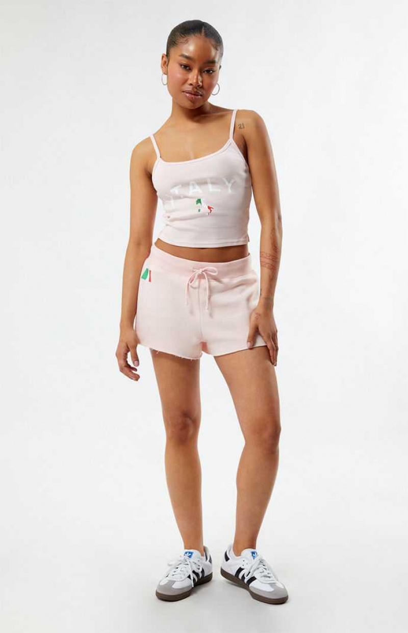 Hauts PacSun Italy Easy Femme Rose Clair | 146872OMH