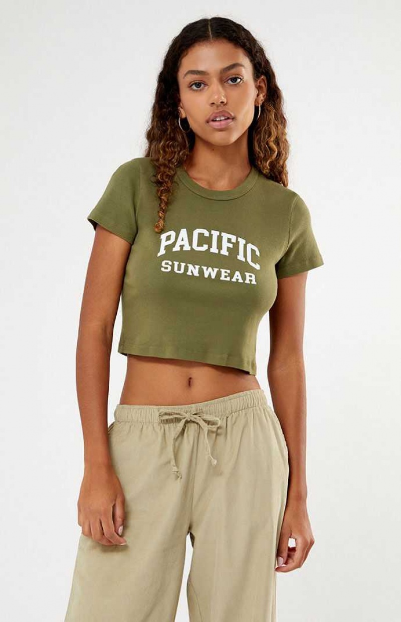 Hauts PacSun Olive Pacific Sunwear Baby Femme Vert Olive | 619547CRN