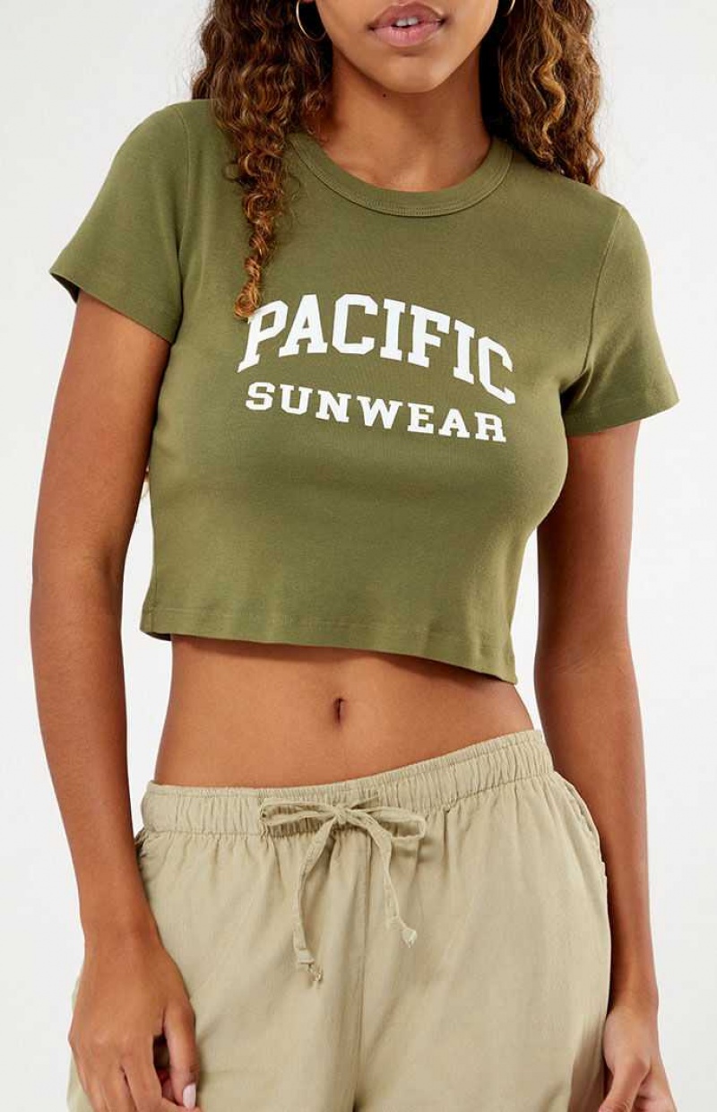 Hauts PacSun Olive Pacific Sunwear Baby Femme Vert Olive | 619547CRN