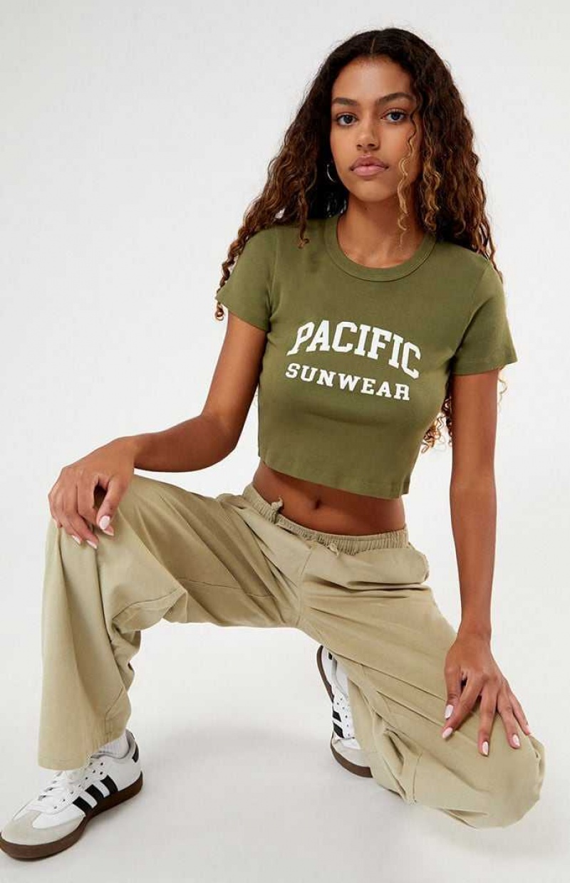 Hauts PacSun Olive Pacific Sunwear Baby Femme Vert Olive | 619547CRN