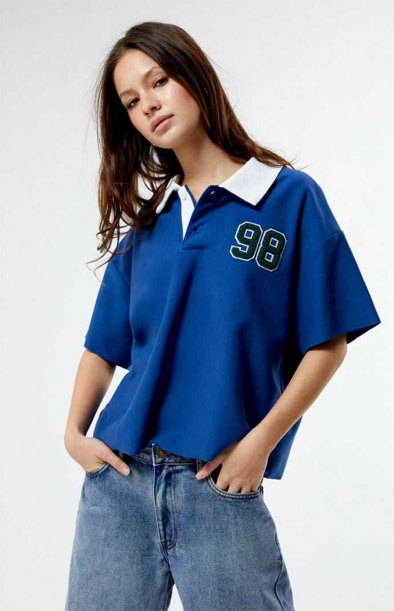 Hauts PacSun Oversized Rugby Femme Bleu Marine | 075836PXC