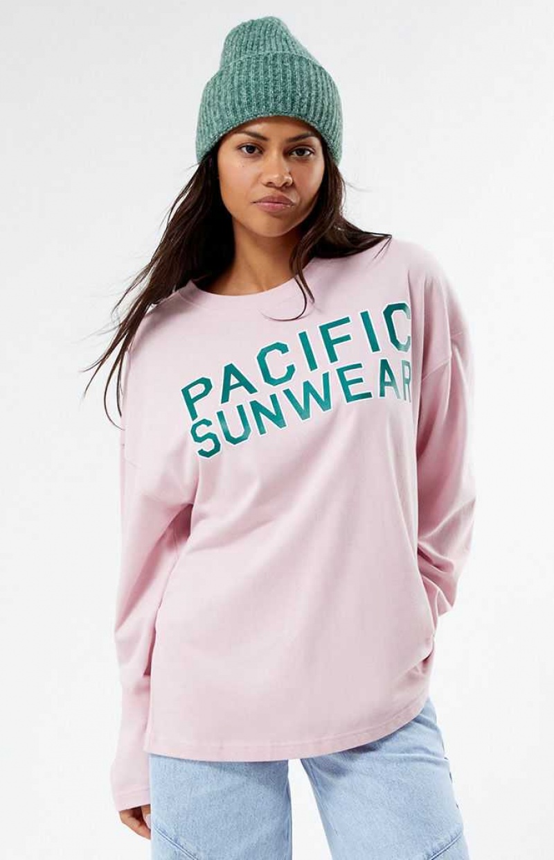 Hauts PacSun Pacific Sunwear Long Sleeve Femme Violette | 086972DUV