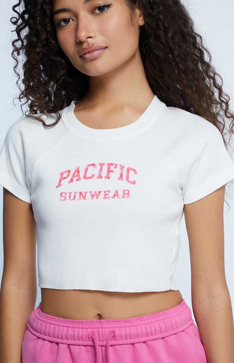 Hauts PacSun Pacific Sunwear Raglan Baby Femme Blanche | 215069FIP