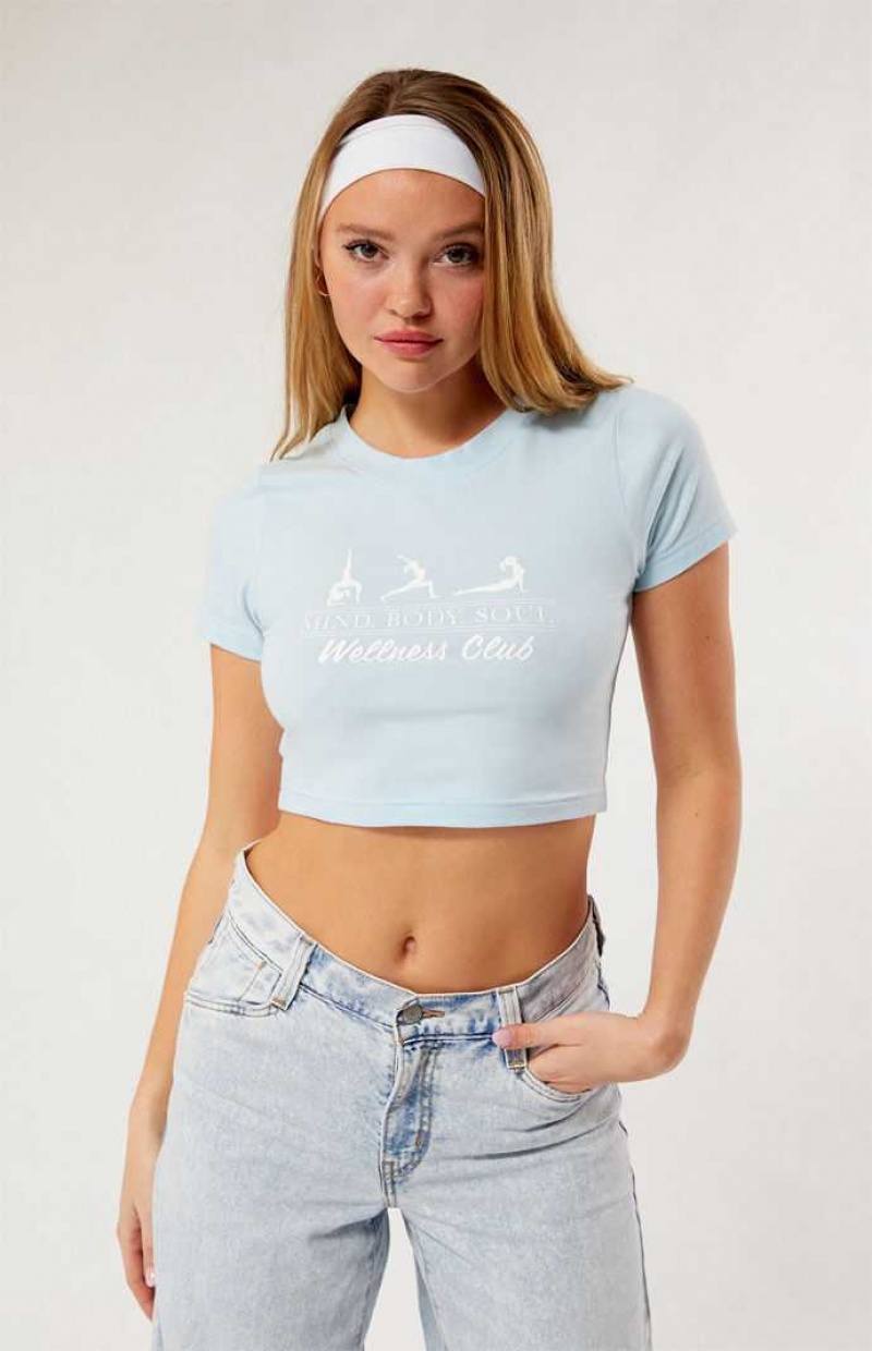 Hauts PacSun Wellness Baby Femme Bleu Clair | 157036AWX