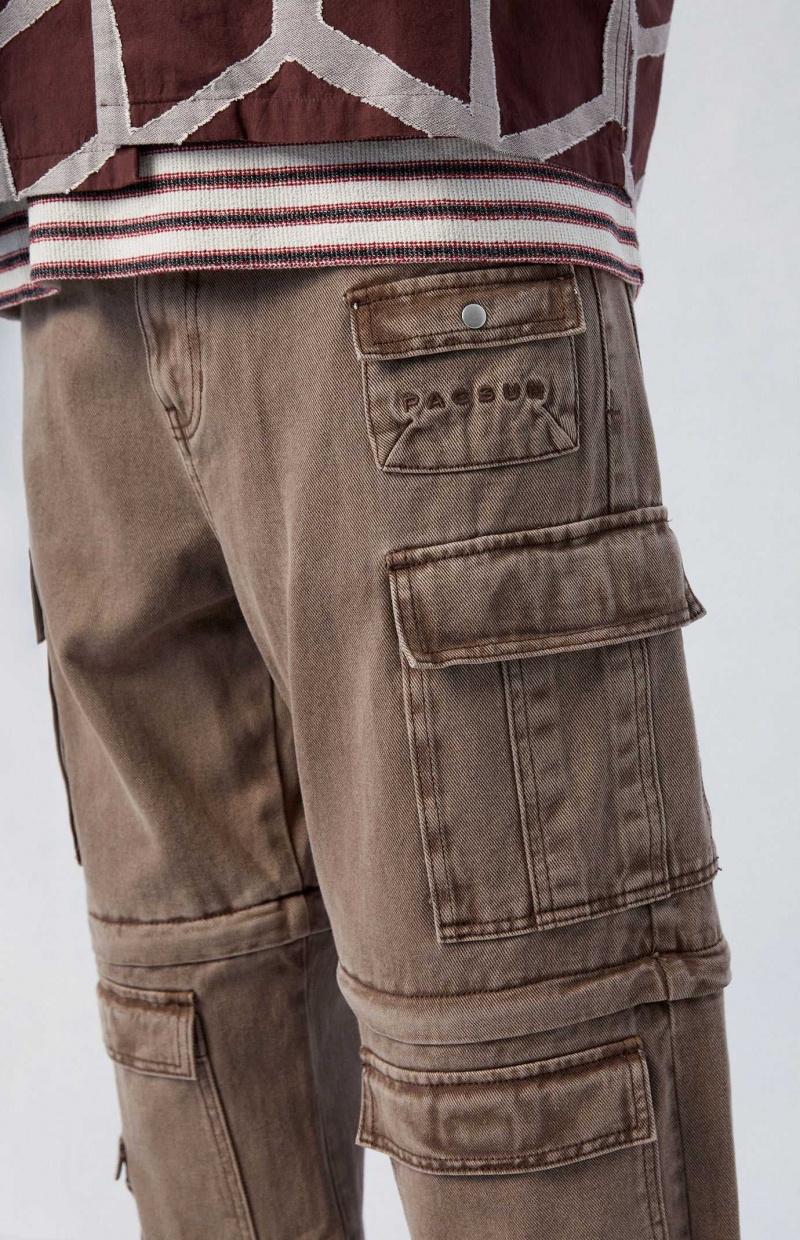 Jean PacSun Brown gy Zip-Off Cargo Homme Marron | 428915QDR