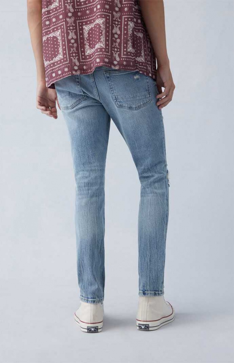 Jean PacSun Confort Stretch Indigo Mince Homme Indigo | 126059JYI